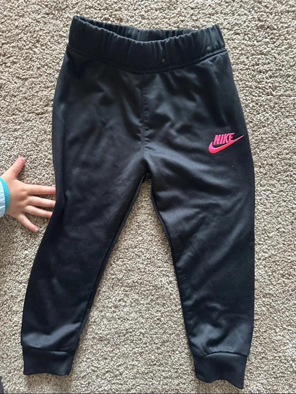 Nike Black & White Girls Track Jacket and Pants with Pink Accents size 3T - Picture 2 of 6